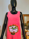 PINK GREAN MONSTARR TANK TOP