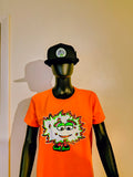 ORANGE GREAN MONSTARR SHIRT