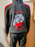 DARK GRAY (O.G) BOSTON BREAD RED SRTIPE SWEAT SUIT