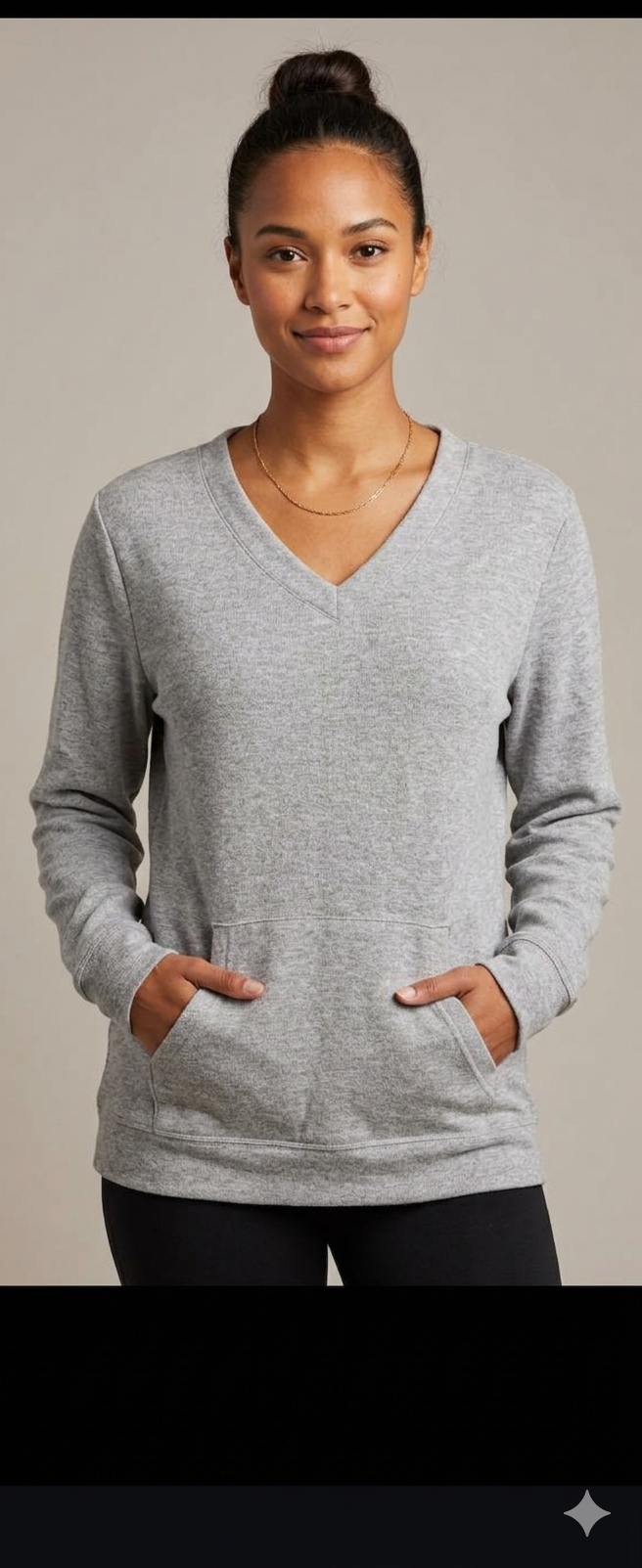 GREY (O.G.) V-NECK BOSTON BREAD SWEATER